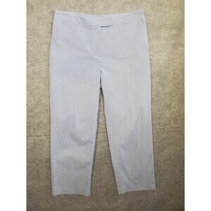 Women's Jaclyn Smith Size 10 Blue & White Striped Pants